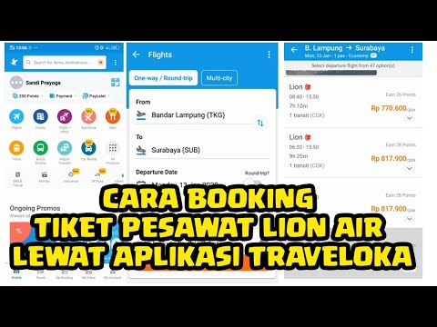 Cara Booking Tiket Lion Air di Aplikasi Traveloka Bayar lewat Indomaret