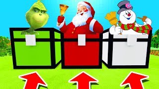 Minecraft PE : DO NOT CHOOSE THE WRONG CHEST! (Grinch, Santa & Frosty The Snowman)
