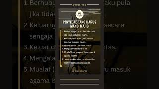 Penyebab Yang Harus Mandi Wajib