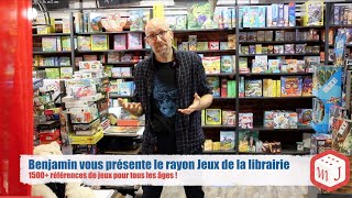 Benjamin présente le rayon Jeux - Librairie Martelle