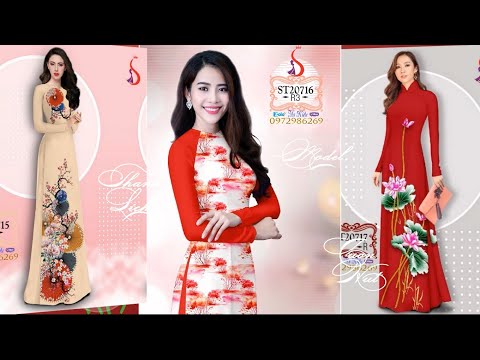 Giới thiệu áo dài đẹp cho phụ nữ Việt Nam với Vải Áo Dài S l videoST712720