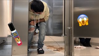 Fake Poop Prank In Public Bathrooms (Crazy Reactions!!)