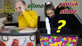 Kutudan Ne Çıkacak Slime Challenge Çöplük Slime | Eğlenceli Çocuk su