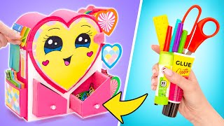 Adorable Organiseur En Forme De Cœur Fait Maison Parfait Pour Les Fournitures Scolaires