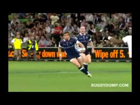 Cipriani's individual try for the Rebels. - Danny Cipriani's individual try vs the Sharks