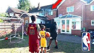 CURRY vs JAMES KNOCKOUT NBA BASKETBALL CHALLENGE!