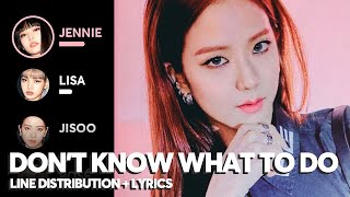 BLACKPINK - Don't Know What To Do (Line Distribution + Color Coded Lyrics)
