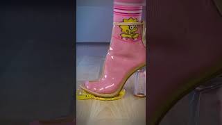 Pink Socks In Heels Slide On Slime And Crush Toys