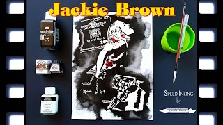 JACKIE BROWN - QUENTIN TARANTINO - SPEED INKING / DRAWING