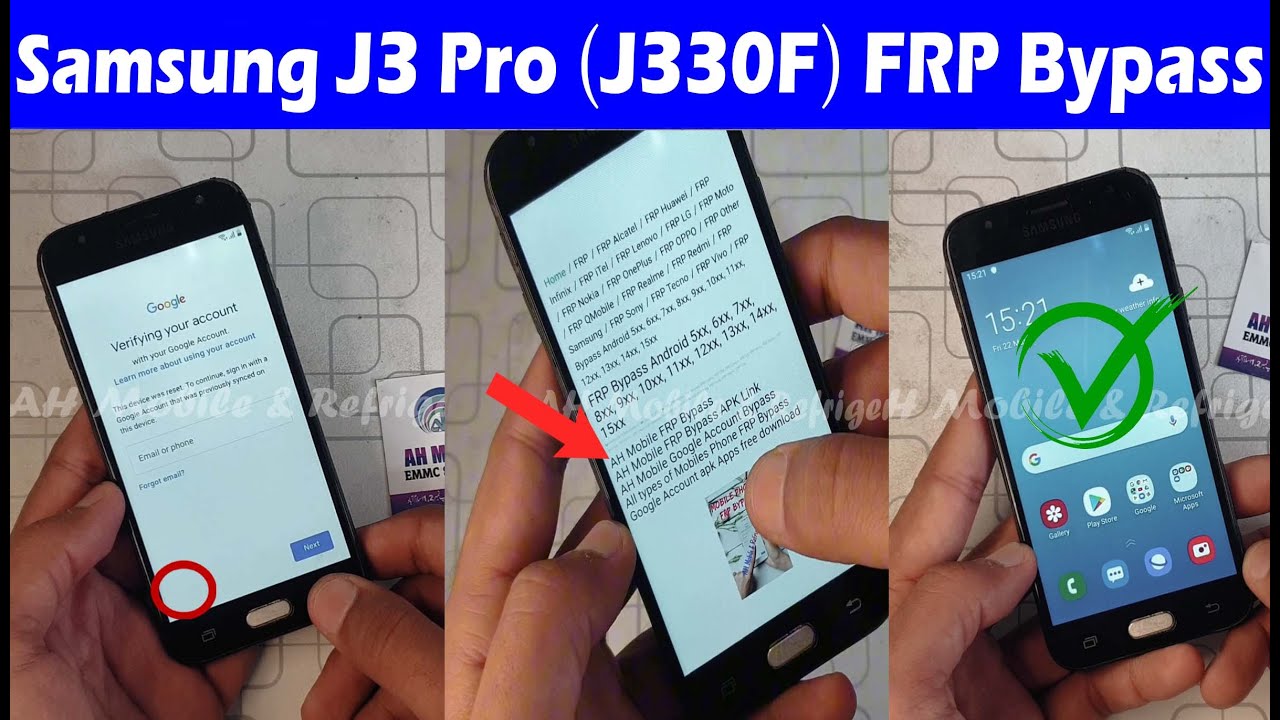 Samsung J3 Pro (J330F) FRP Bypass Without PC Samsung J3 Pro (J330F) FRP Bypass Without PC