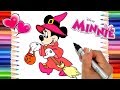 How to Draw Minnie Mouse Halloween | Coloring Pages for Kids | Learn to Draw