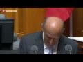 Bundesrat Merz laughs over Bündnerfleisch