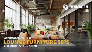 Lounge Furniture Sets For Archviz - Archmodels Vol. 297