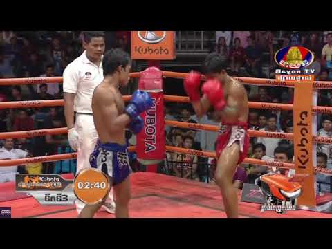 ជី ឆាយលី Vs គង់ វិរៈ, Bayon TV Boxing, 18/May/2018 | Khmer Boxing Highlights