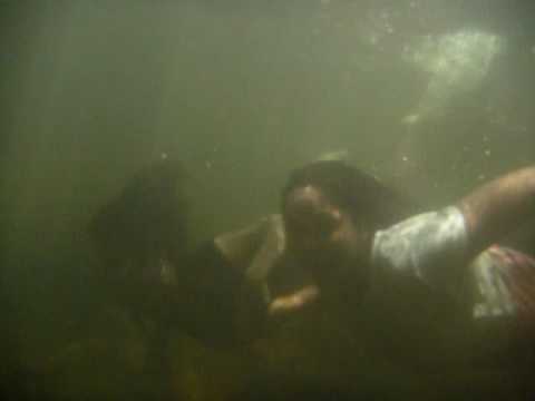Priya and Arpitha swimming underwater in Venkateswara pool (DOA1)