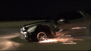 H/C C6 Z06 vs 150 Shot WS6 vs Turbo Civic - CLOSE CALL + Cops!