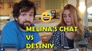 Melinas Boyfriend Destiny Reacting To Twitch Chat Twitch Fails 2021