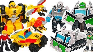 Transformers Rescue Bots Arctic Boulder, Bumblebee Rock Rescue Team combine! #DuDuPopTOY