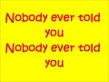 Carrie Underwood~Nobody Ever Told You~Lyrics video