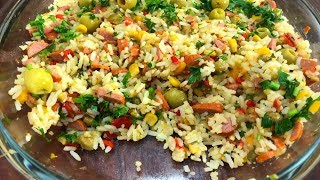 🔥ARROZ COLORIDO DE NATAL - ALMOÇO FÁCIL E RÁPIDO!