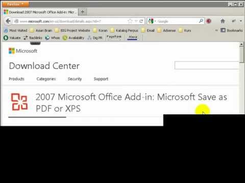 Microsoft Pdf Save As Word 2007