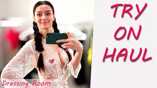 Dressing Room Transparent Clothing Haul / Try On * See Through