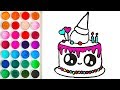 Coloring for Toddler with Cake, Coloring Page for Toddlers