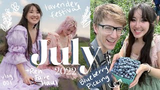 Summer Activities Renfaire Haul Lavender Festival, Blueberry Picking, Friend Photos Vlog 001