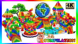 Satisfying Relaxing Sounds | Mini Dam Construction And Build Animal Planet Adventure Playground
