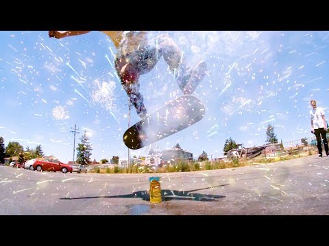 WORLD'S BEST FLATGROUND SKATER VS FIREWORKS