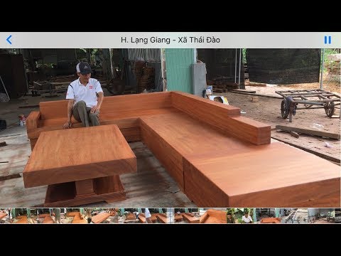 Bộ bàn ghế sofa nguyên khối gỗ lim nam phi siêu đẳng cấp, chất gỗ đều đẹp