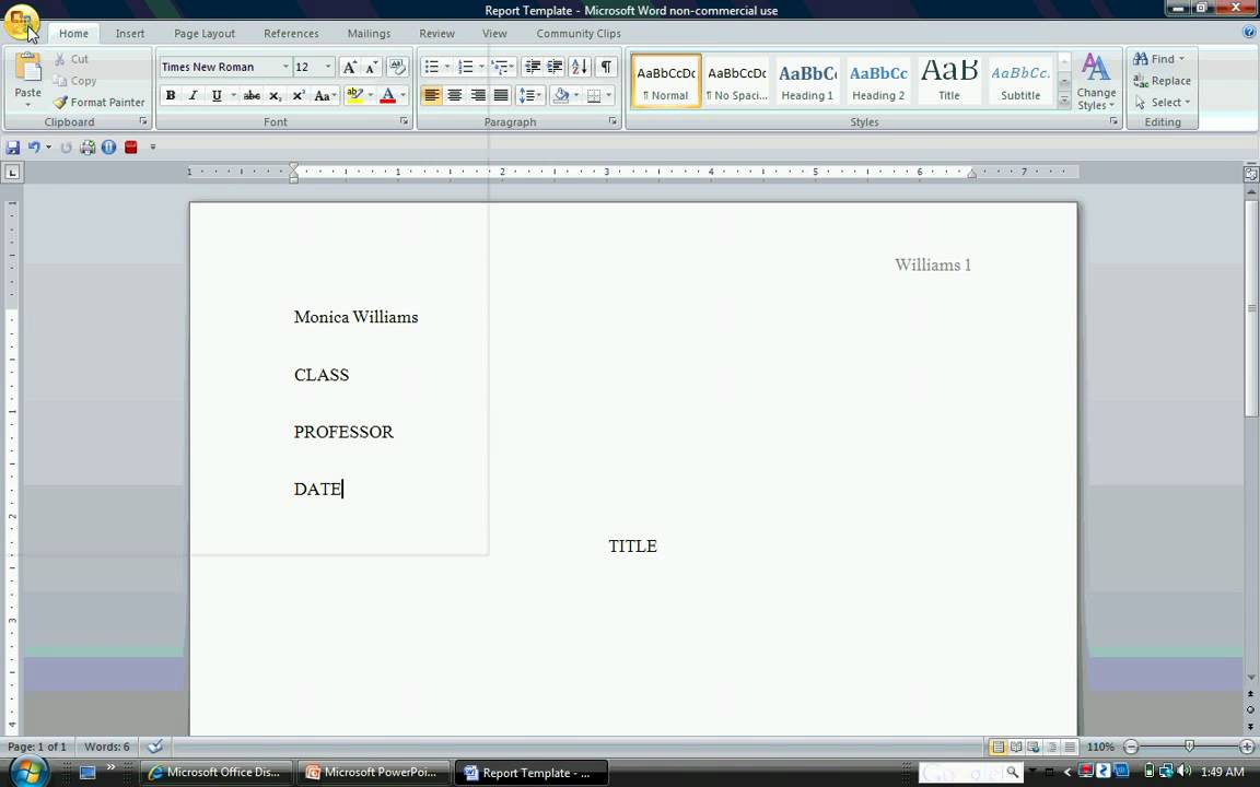 how do you create a template in word