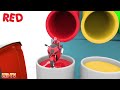 Learn Colors with Spiderman Rides Street Vehicles and Animals Crossover Water Slide for Kids