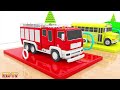Learn Colors with Spiderman Rides Street Vehicles and Animals Crossover Water Slide for Kids