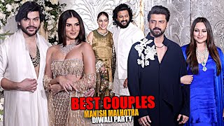 Bollywood Couples Arrive At Manish Malhotra Diwali Party Tara Sutaria Veer,Sonakshi Sinha ,Zaheer