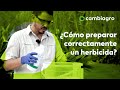 ¿Cómo preparar correctamente un herbicida?