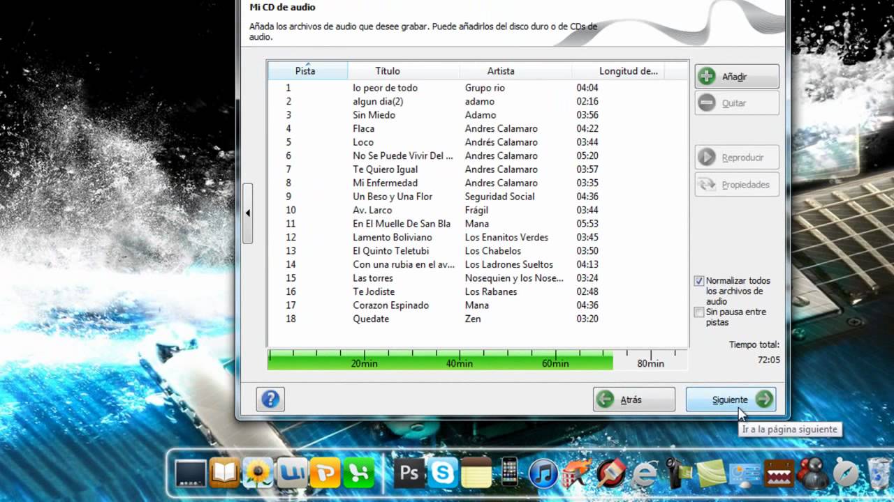 GRABAR MUSICA EN UN CD grabar musica en un cd:
