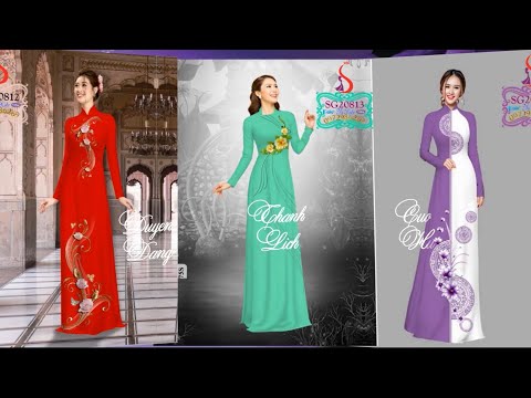 Vóc dáng duyên dáng cùng 9 mẫu áo dài đẹp của Vải Áo Dài S l Video-SG812820