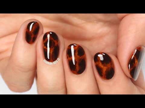 Tortoise Shell Nail Art (without gel!) - YouTube