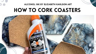 How to Cork & Add Backs to Coasters | Tutorial | Elizabeth Karlson Art