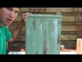 How-to Paint/Distress/Antique Furniture: Project 1 painted green, refinished, and distressed