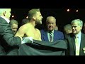 BILLY JOE' SAUNDERS v DAVID LEMIEUX WEIGH IN..TEMPERS FLARE !!!!!