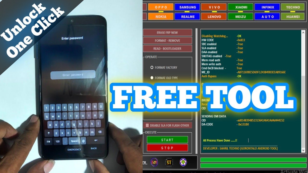 Any Android Phone Password Unlock 1 Click FRP || Mi Any Android Phone Password Unlock 1 Click FRP || Mi