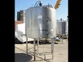 Walker 1,000 gallon vertical stainless steel mixing tank