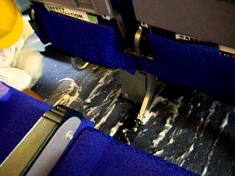Aircraft Interior Cleaning - Under Passenger Seat Deep Cleaning
