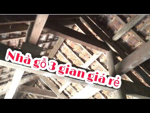 #4.Nhà gỗ 3 gian cột gỗ lim giá rẻ