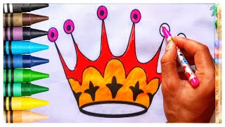 crown 👑 | crown painting| how to draw crown | 👑👑👑