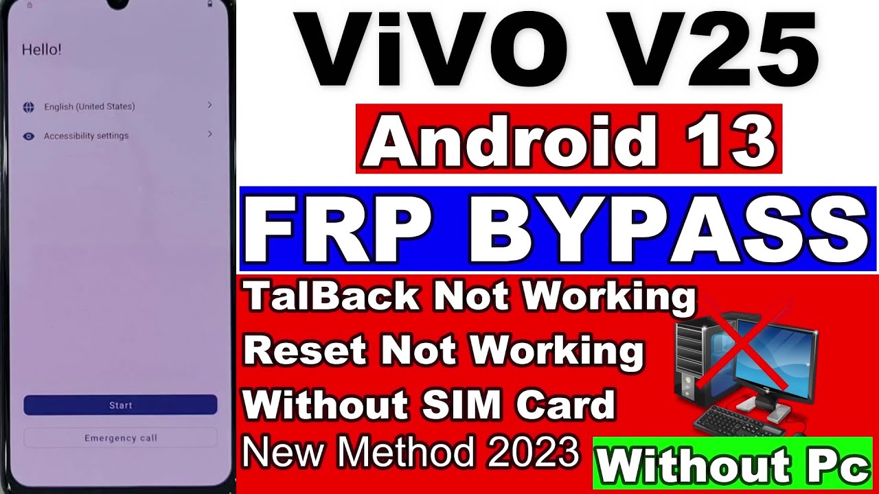 Vivo V25 FRP Bypass Android 13 TalBack Not Working | Vivo V25 FRP Bypass Android 13 TalBack Not Working |