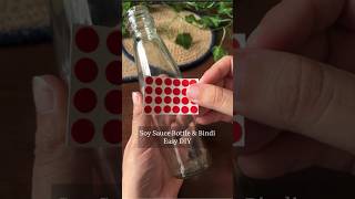Bottle Art Using Bindi Reusing Soy Sauce Bottle Easy Diy