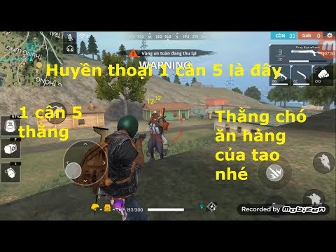 (Garena free fire) Huyền thoại 1 cân 5 thằng Game mobile